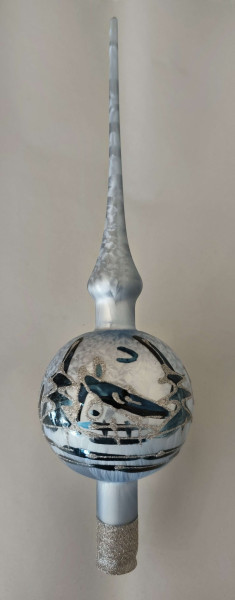 Eisblau - blaue Winterlandschaft 8cm Spitze