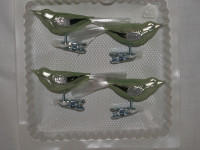 Pastell lindgrün - Glasvogel 4er Set Pastell lindgrün - Glasvogel 4er Set