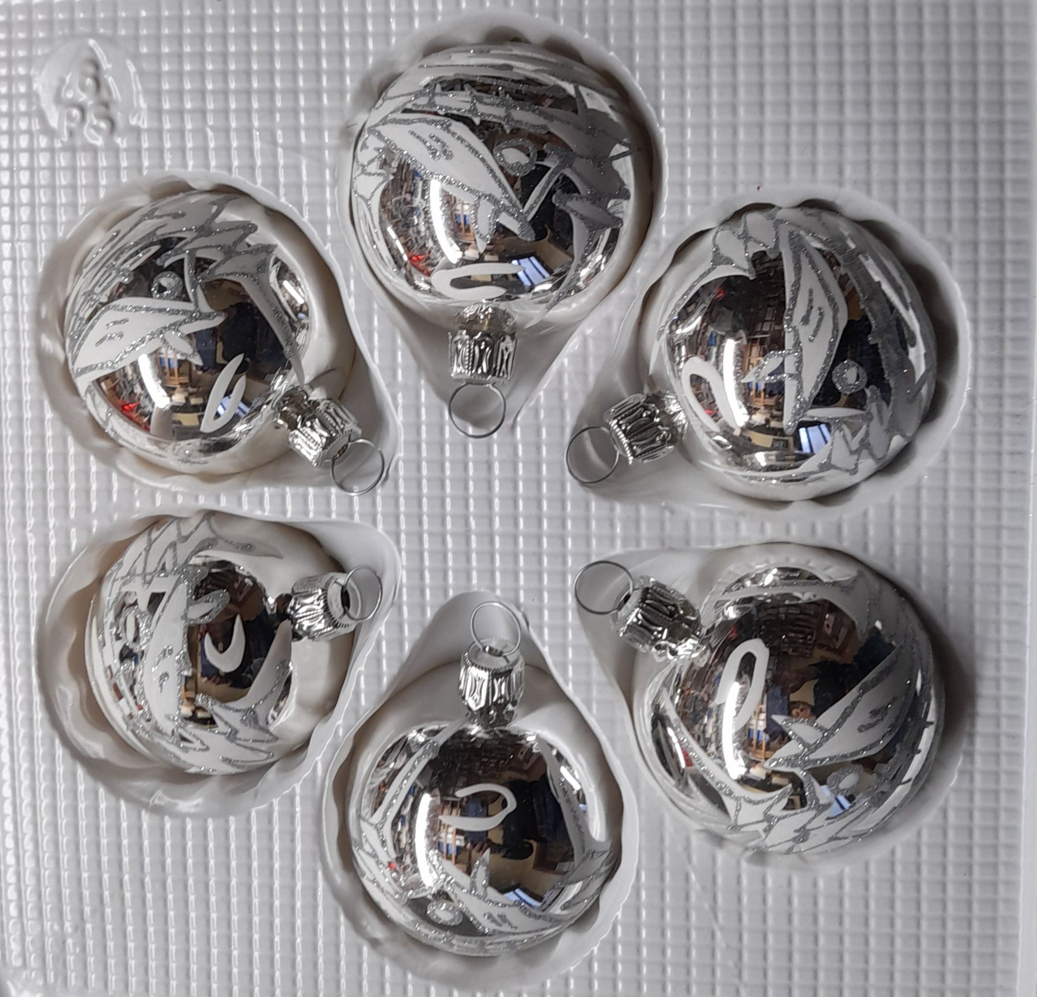 Jingle Bells Lauscha Christbaumkugeln - 4er Set Rot Matt 8cm