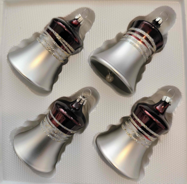 Art Deco- 5cm Glocke 4er Set
