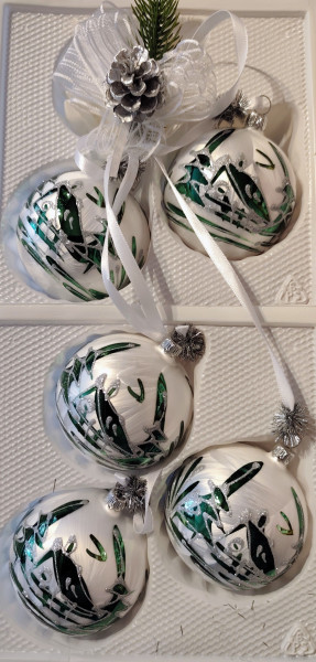 Adventsgehänge "Thüringer Wald" 8cm Kugel/5fach