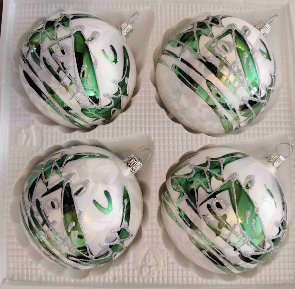 Thüringer Wald - 8cm Kugel 4er Set