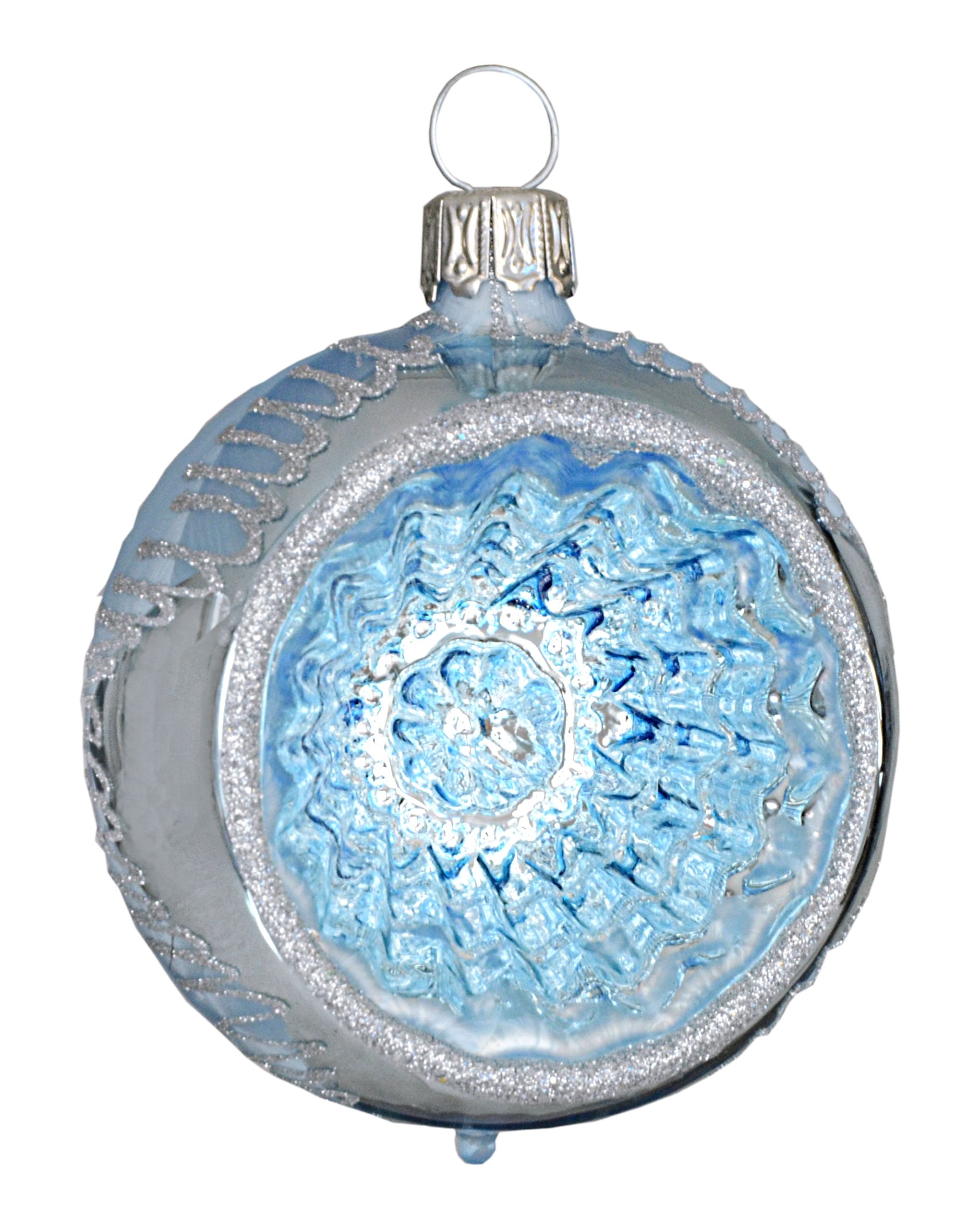 Lauschaer Christbaumkugel Reflexkugel 6cm Silber – Echter Glas-Schmuck Aus Der Manufaktur