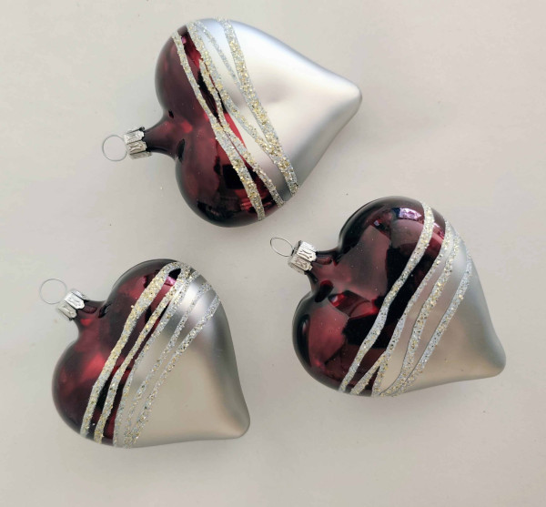 Art Deco - 7cm Herz 3er Set