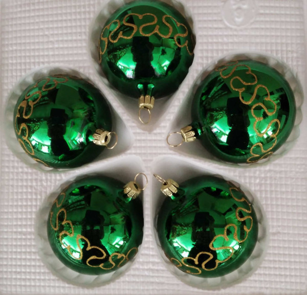 Nordic Green - 6cm Kugel 5er Set