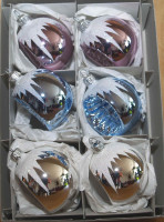 Nostalgie Reflex bunt gemischt 6er Set rose/ altlantikblau / silber Nostalgie Reflex bunt gemischt 6er Set rose/ altlantikblau / silber