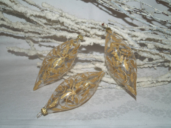 kristall barock gold - Olive (3erSET)
