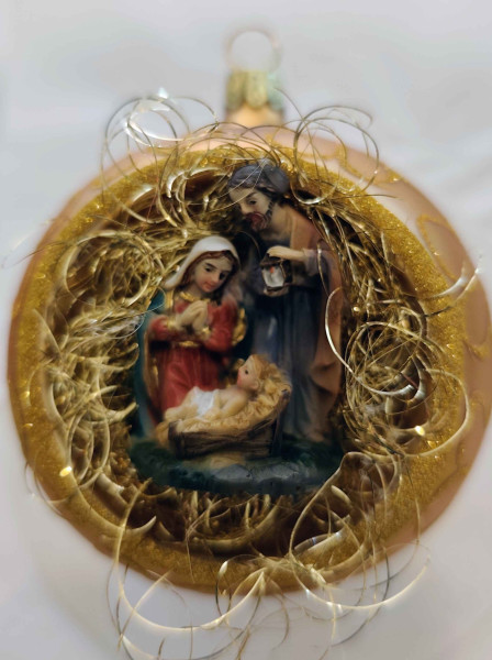 "Heilige Familie" 8cm Kugel gold
