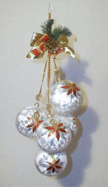 Christstern - 10 cm Kugeln 5-fach