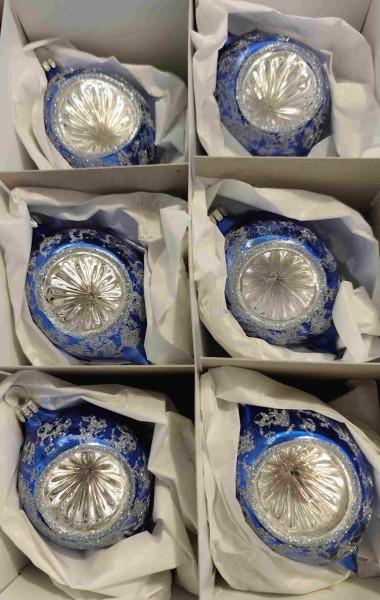 Königsblau- Reflexolive 6cm /6er Set