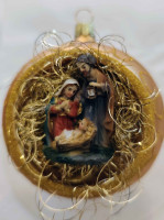 "Heilige Familie" 8cm Kugel gold "Heilige Familie" 8cm Kugel gold