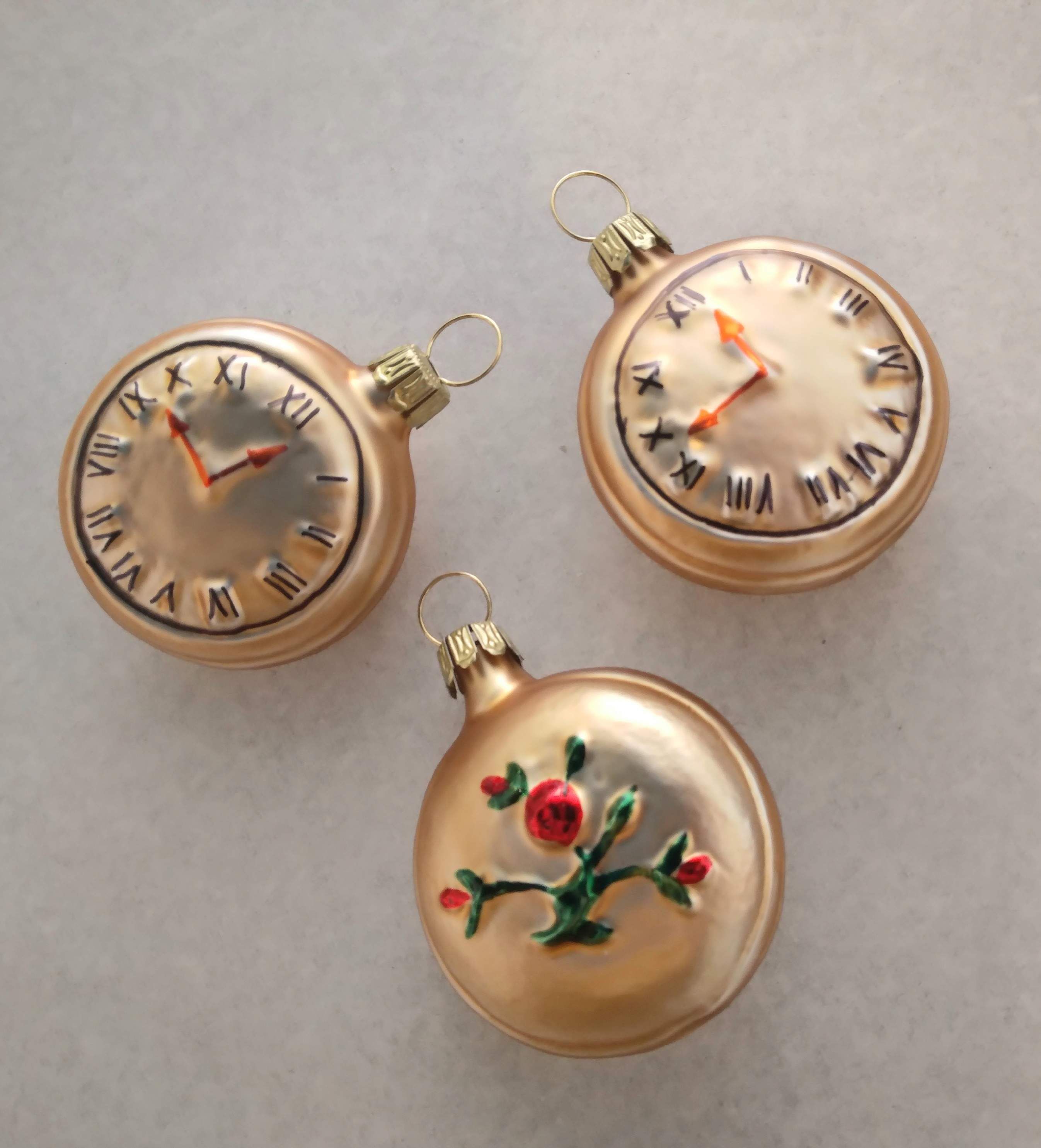 Lauscha Weihnachtskugeln Feuer Und Eis - 4er Set Handgeblasene Glasornamente