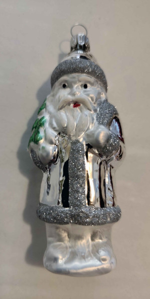 Weihnachtsmann - eisweiß/grüner Baum