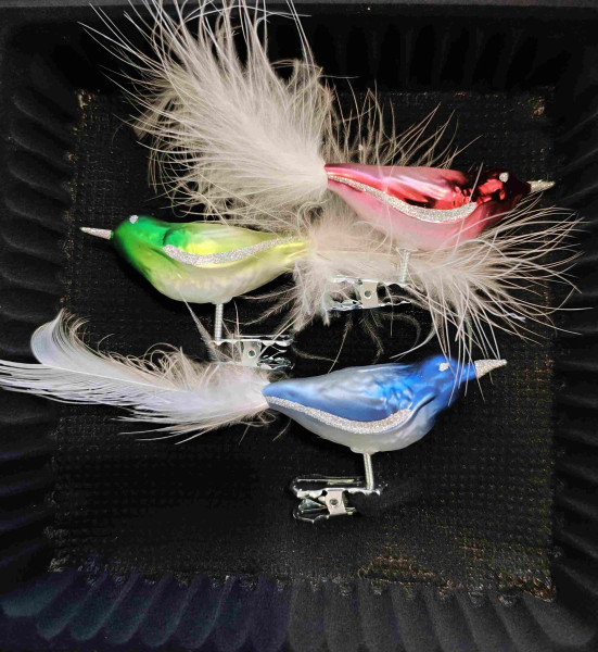Glasvogel - bunt gemischt 3er Set