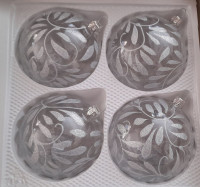 Barock kristall silber 8cm Kugel 4er Set Barock kristall silber 8cm Kugel 4er Set