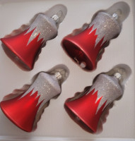 Restposten 5cm Glocke 4er Set rot/silber Restposten Restposten 5cm Glocke 4er Set rot/silber Restposten