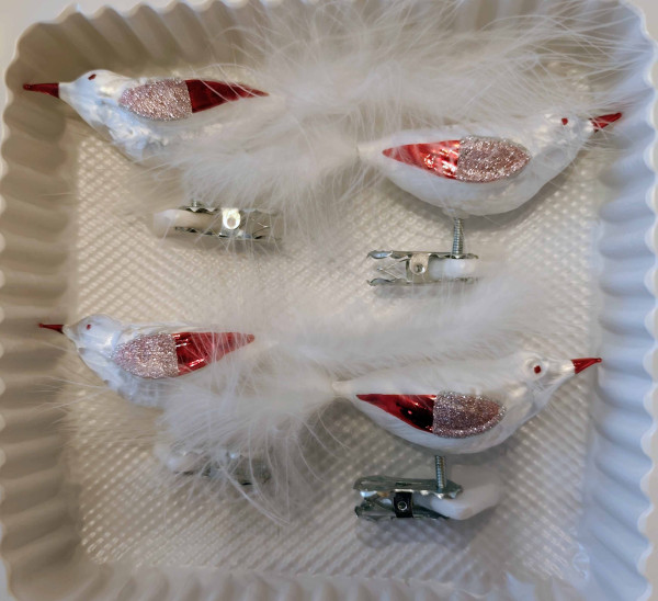 Feuer und Eis - Glasvogel 4er Set