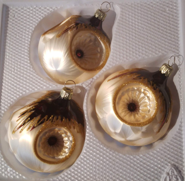 Romantik - 8cm Kugel mit 3 Reflexen